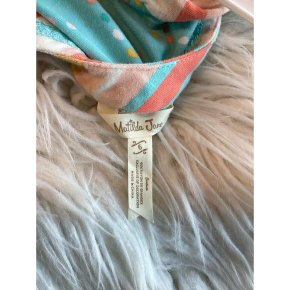 Matilda Jane Girls Dream Chasers Confetti Print Party Romper Green Size 6 - Picture 8 of 11